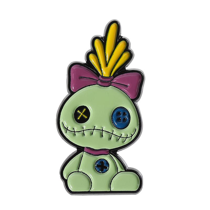 Cartoon Anime Character Enamel Pin Cute Cat Red Rabbit Dinosaur Frog Animal Brooches Lapel Badge Funny Jewelry Gifts For Friends