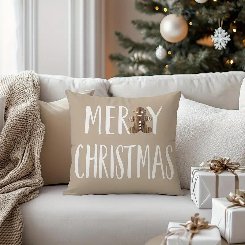 New Christmas Pillow Case Winter Home Decoration Linen Pillow Christmas