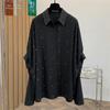 2026 Spring/Summer Hong Kong Style Rhinestone Batwing Sleeve Plus Size Loose Shirt