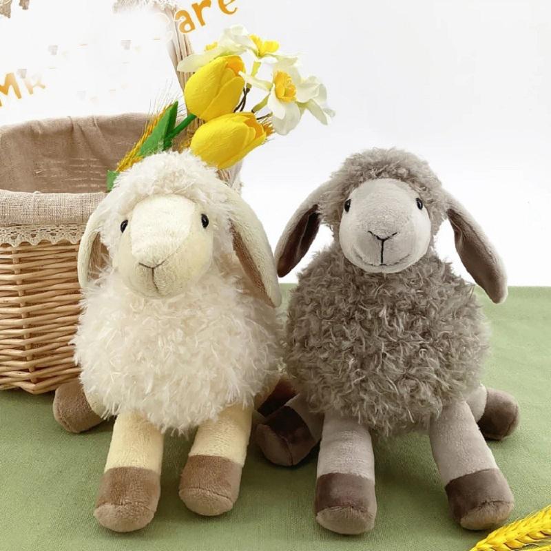 Bambini Morbida Pecora Bianca Peluche Bambola Bambino Animale Carino Bambola Bambine Bambino Bambola di Peluche Giocattoli per la Casa Compagno per Dormire Peluche