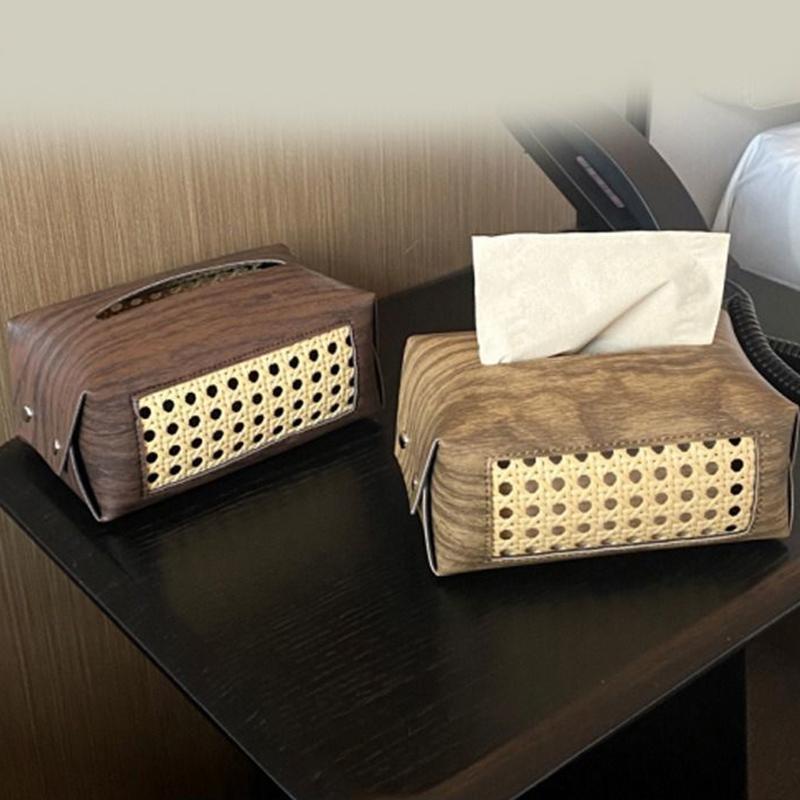 Leather Tissue Box Vintage Living Room Storage Boxes Creative House Accessories Interior Home Tissue Boxe Luxury Design Boxes