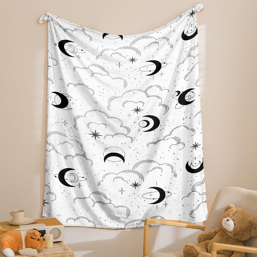 Cozy Throw Blanket Warm Soft Bedspread Underwater Ocean Theme Print Couch Bed Aquatic Nature Home Decor