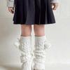 Koreanischer Stil Kinder Beinwärmer Balletcore Plüschball Bein Socken Süße Gestrickte Beinabdeckung Mädchen