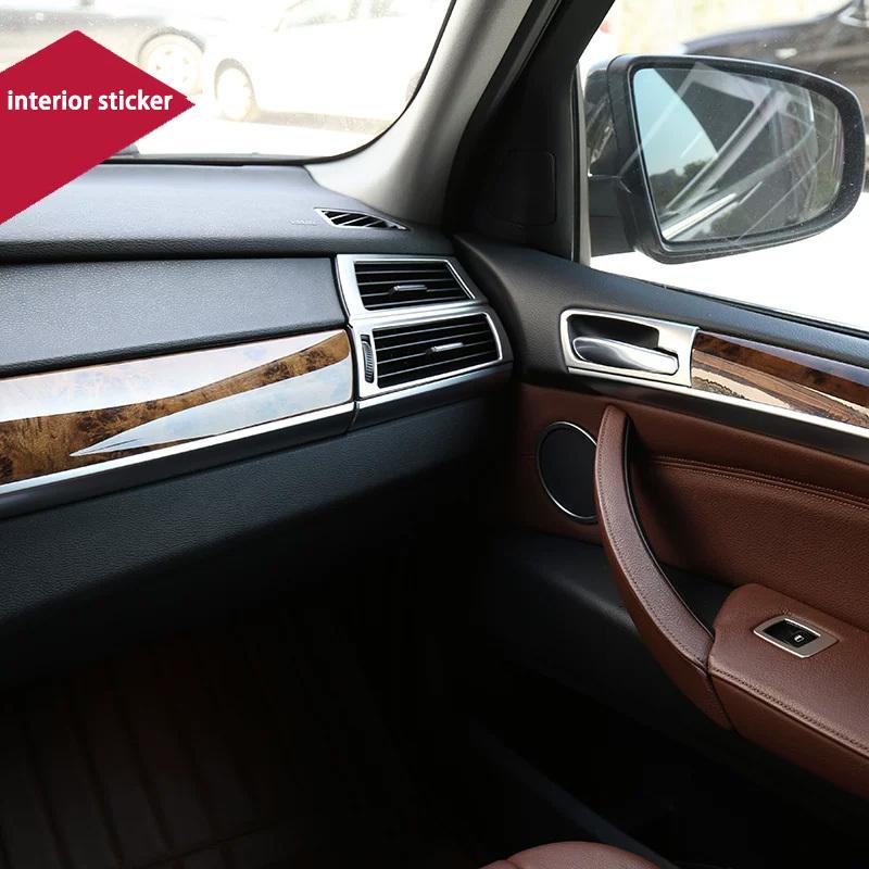 For BMW X5 X6 E70 E71 E72 Car Styling interior Buttons panel frame Decoration Cover Trim Car Sticker stainless steel Accessories