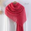 Sciarpa da donna in cotone lino seta - Per tutte le stagioni, colore unito, versatile foulard per testa e parasole