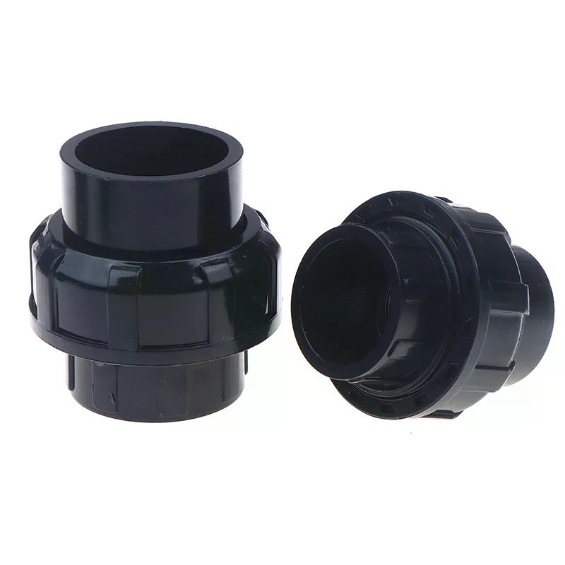 1/5 st 20/25/32/40/50 mm Svart PVC-koppling Garden Bevattningsrör Direktkopplingar Akvarium Avloppsrör Rak koppling