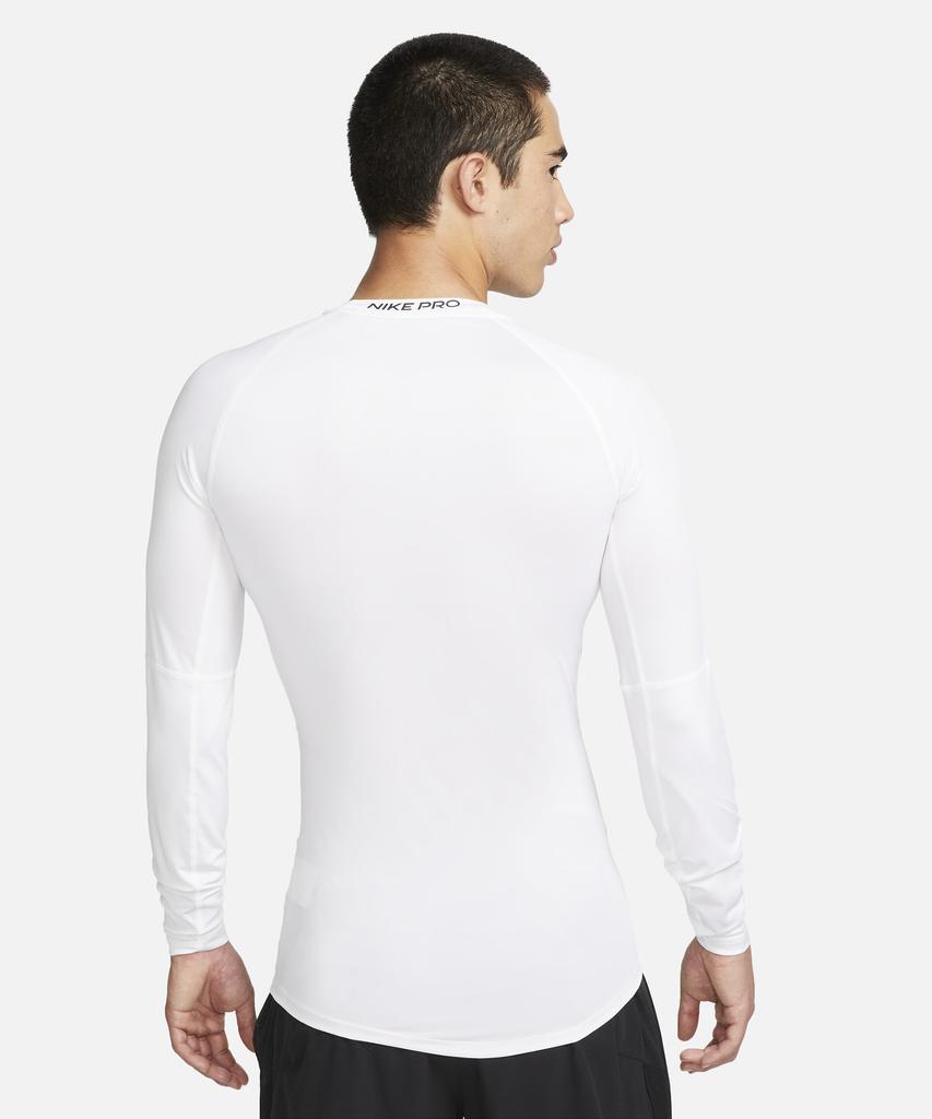 Nike Pro Dri-Fit Tight Long Sleeve Fitness Top M - White:Black / Fb7920-100
