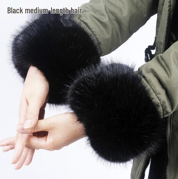Women's Fluffy Faux Fur Wristband & Cuff Sleevelets
