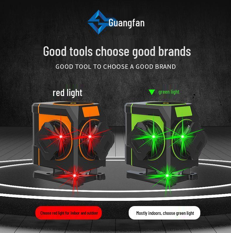 Mini High Precision Laser Level with 12 Red Light Lines and Automatic Wall Alignment