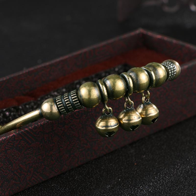 Creative gift Copper Push-pull bracelet Men's Women's Vintage Small bell 1 piece