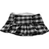 Plaid Black & White Button-Up A-Line Skirt - Playful, Versatile & Trendy