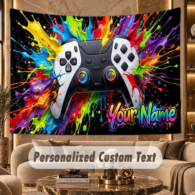 Fantasy-Abenteuer (19) Themen-Wandteppich, individuell mit Namen und Text, personalisierter Hänge-Wandteppich für Schlafzimmer, Wohnzimmer-Dekoration