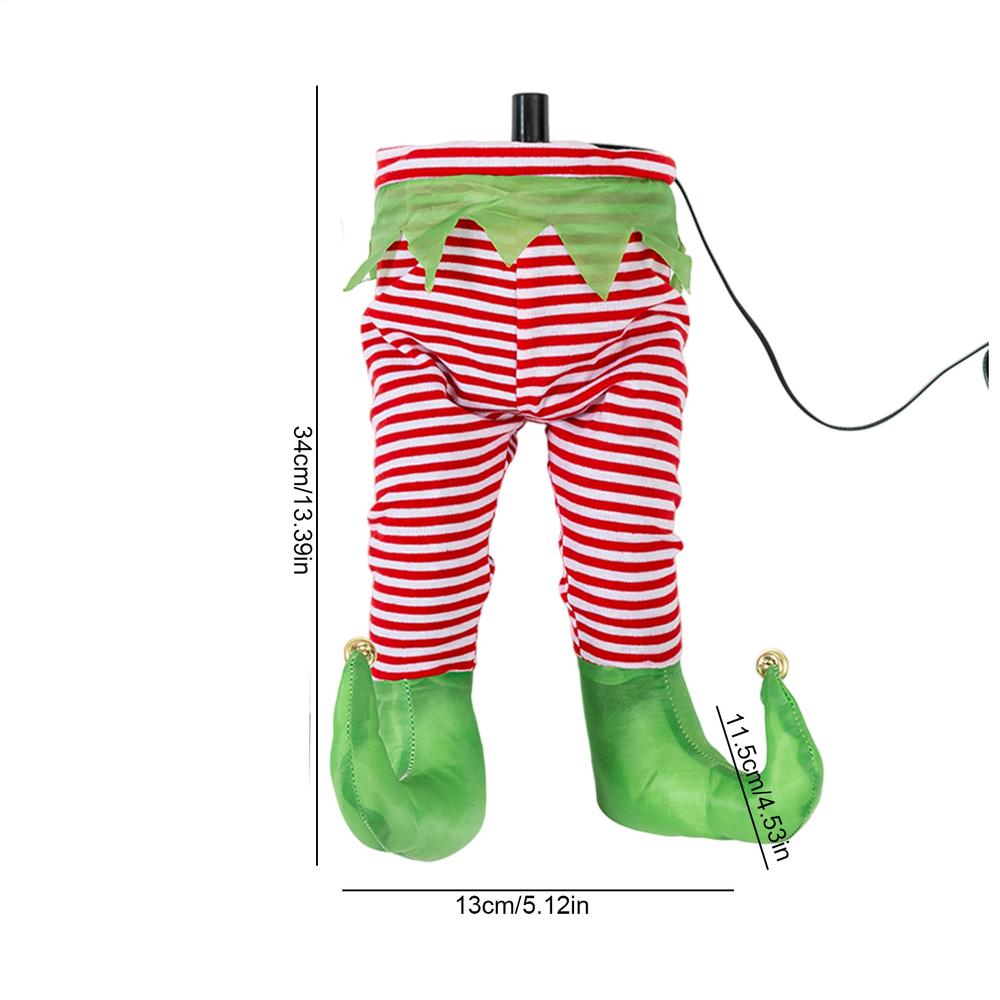 Santa Claus Legs Christmas Tree Decoration USB Holiday Decorations Fireplace Ornaments Animated Santa Christmas Tree Ornament