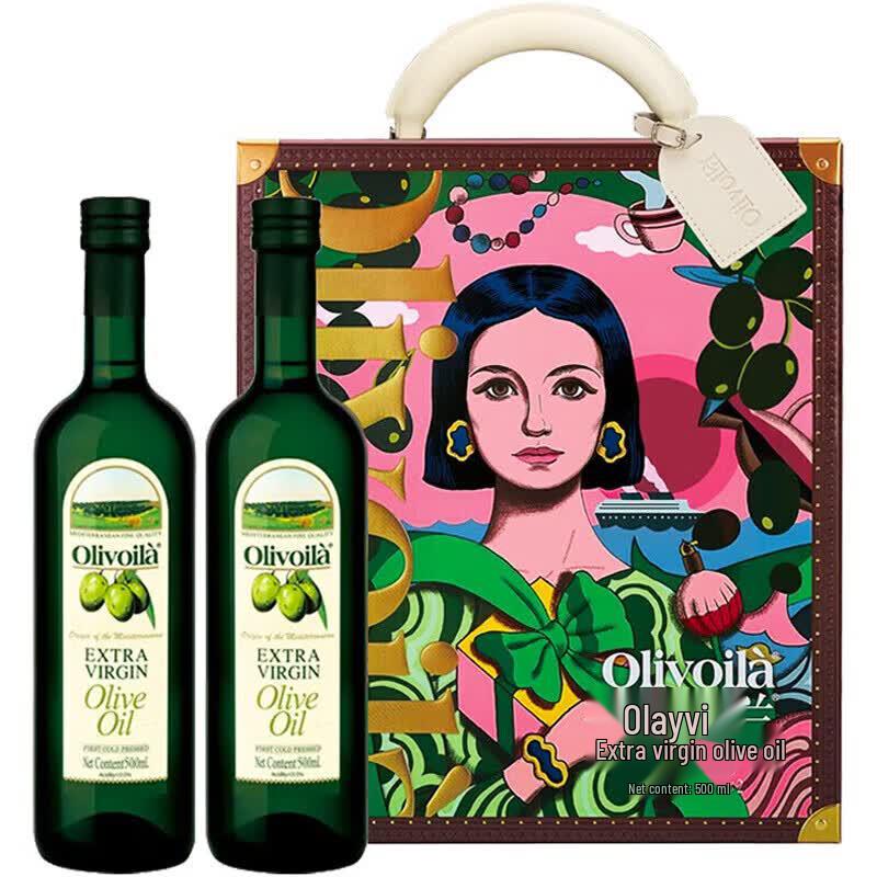 Olivoila Extra Virgin Olive Oil, Deluxe Illustrated Edition, 2x500ml
