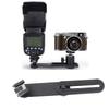 Aluminum Alloy External Flash Dual Head Crossbar Bracket Photographic Equipment Accessory