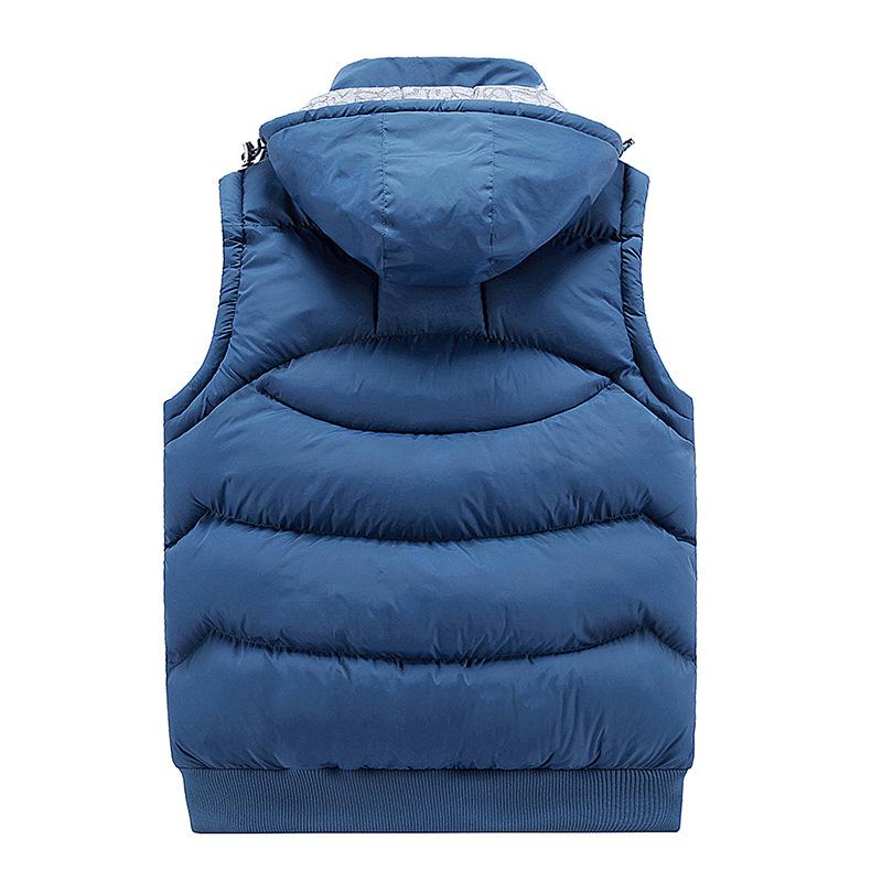 Men's Hooded Winter Vest: Thick, Loose, Casual Jacket