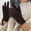 Women Cold Weather Gloves Fleeces Lined Thermals Insulation Gloves For Cycling Driving Winter Outdoor Activiy