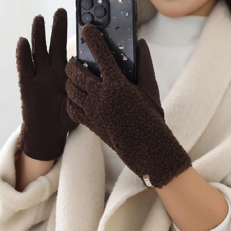 Women Cold Weather Gloves Fleeces Lined Thermals Insulation Gloves For Cycling Driving Winter Outdoor Activiy