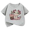 Y2k Salamander Graphic Kids Tshirts Summer Short Sleeve Tees Cartoon Animal Boys Girls Clothes Kawaii Tops Y2K Children Tshirt
