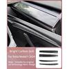 For Tesla Model 3 Y -2024 Car Dashboard Cover Carbon Fibre ABS Door Dash Trim Panel Interior Accessories Sticker Car Gadgets