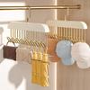 1/2/3pcsWooden New Multifunctional Hook Hanger Clothes Hanger Rack 8 Hooks Bag Hanger Wardrobre Organize Portable Home Apartment