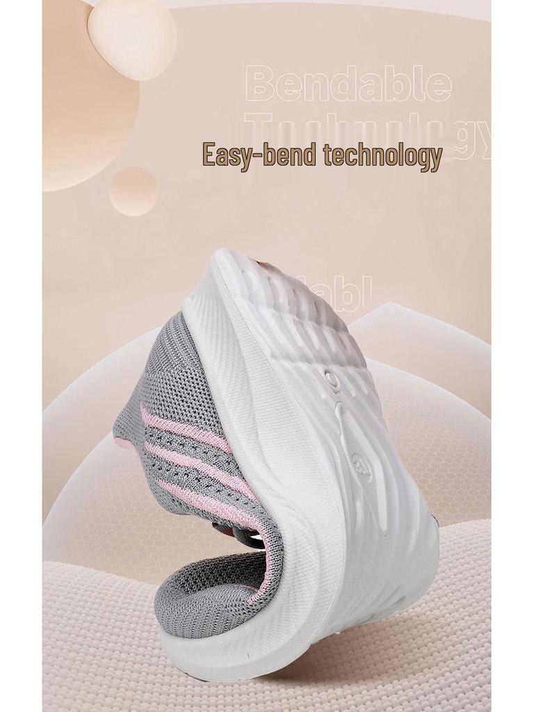Summer 2025 Women's Fly-Knit Breathable Casual Sports Shoes - Soft Sole & Non-Slip
