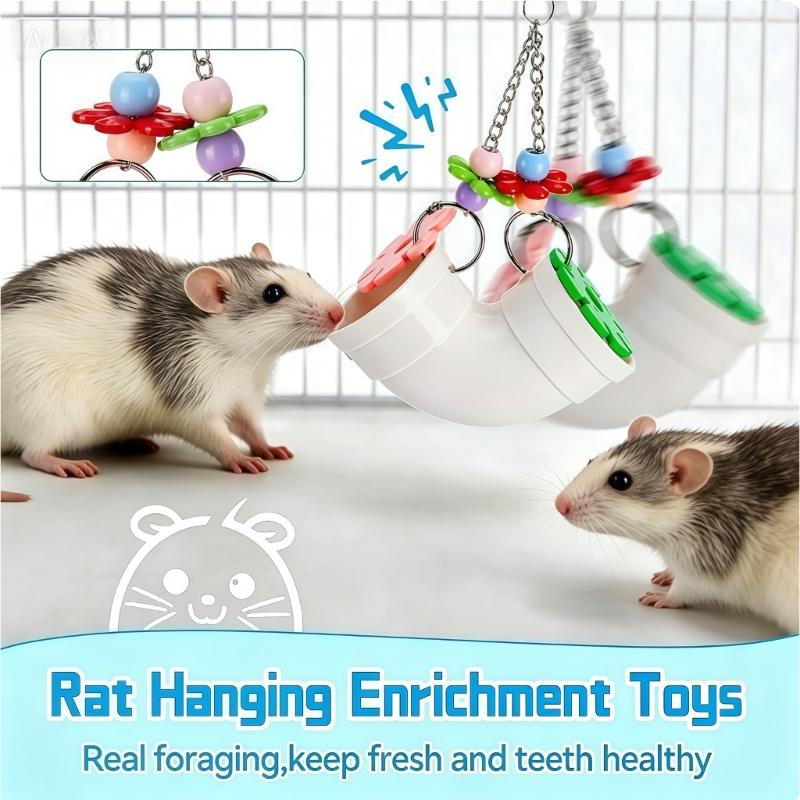 Engaging Bird Toy With Treats Dispenser Design Cage Hanging Foraging Toy for Active Small Pet Parrots And Entertainment