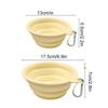 Collapsible Silicone Pet Bowl Portable Foldable Food-Grade Water Dish Feeding Bowl Macaron Color for Dogs Cats Travel Outdoor Walking