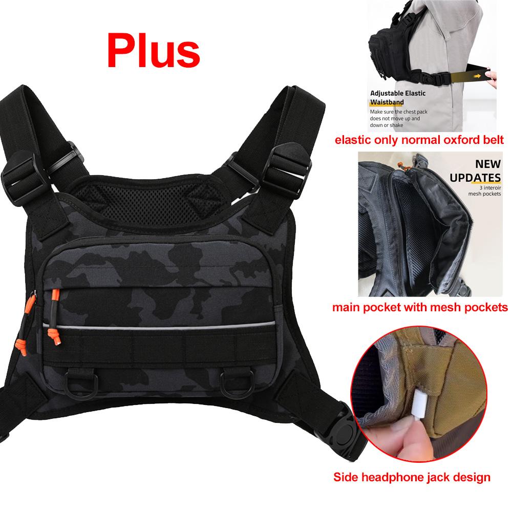 Chest Bag for Men Running Front Vest Backpack Rig Pouch Hiking Cycling Outdoor Camping Fishing Hunting Travel Molle Bag