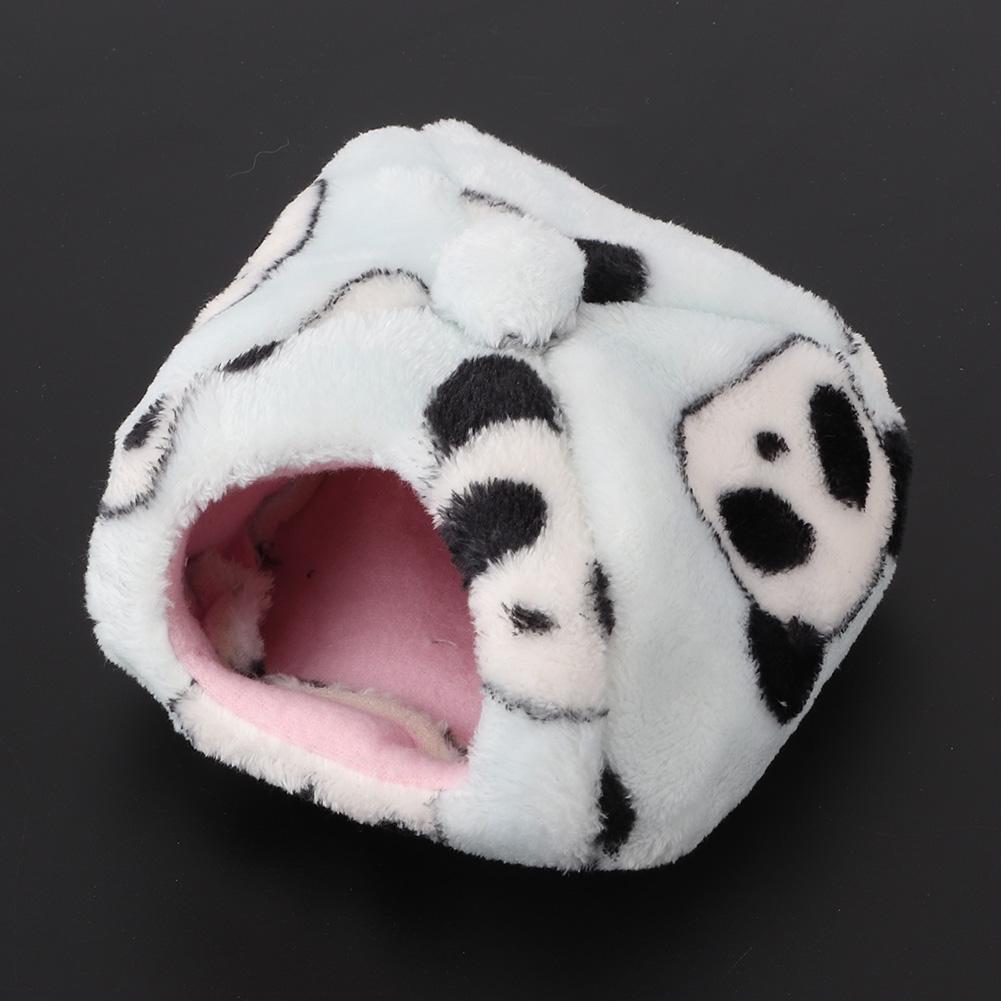 Panda Sky Blue Winter Thicken Plush Cloth Pet Nest Hamster House Hedgehog Bed for Guinea Pig Flying