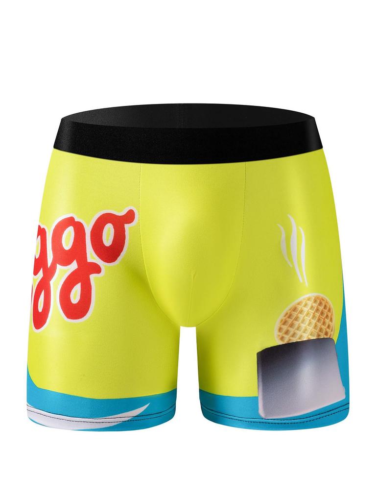 Xi Yin Men's Mid-Length Boxer Briefs – European Size, Four-Corner Style