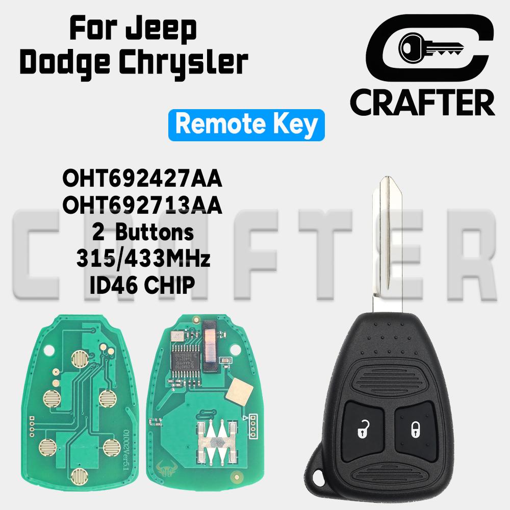 Key Crafters OHT692427AA/OHT692713AA 315/433МГц 7941 Автомобильный Пульт Ключ Для Chrysler Jeep Wrangler Grand Cherokee Dodge 2-6 Кнопок. 315 MHz