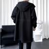 ROMON Men's Mid-Length Hooded Trench Coat
