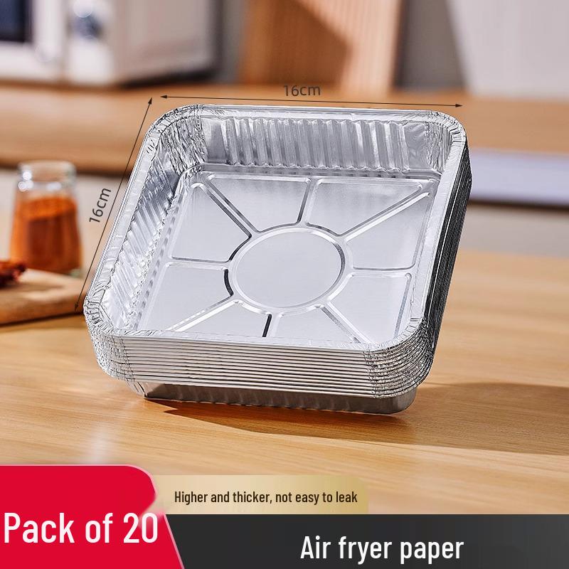 Thickened Square Aluminum Foil Pan for Air Fryer & Oven Baking