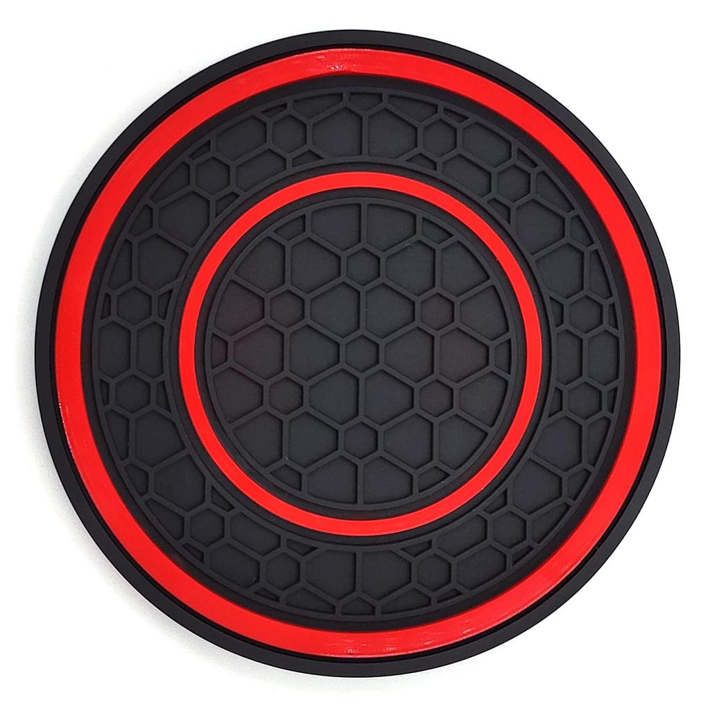 Auprite Car Cup Holder Coaster 2 Pack Universal Auto Non-Slip Cup Holder Insert Coaster Car Interior Accessories (Red)