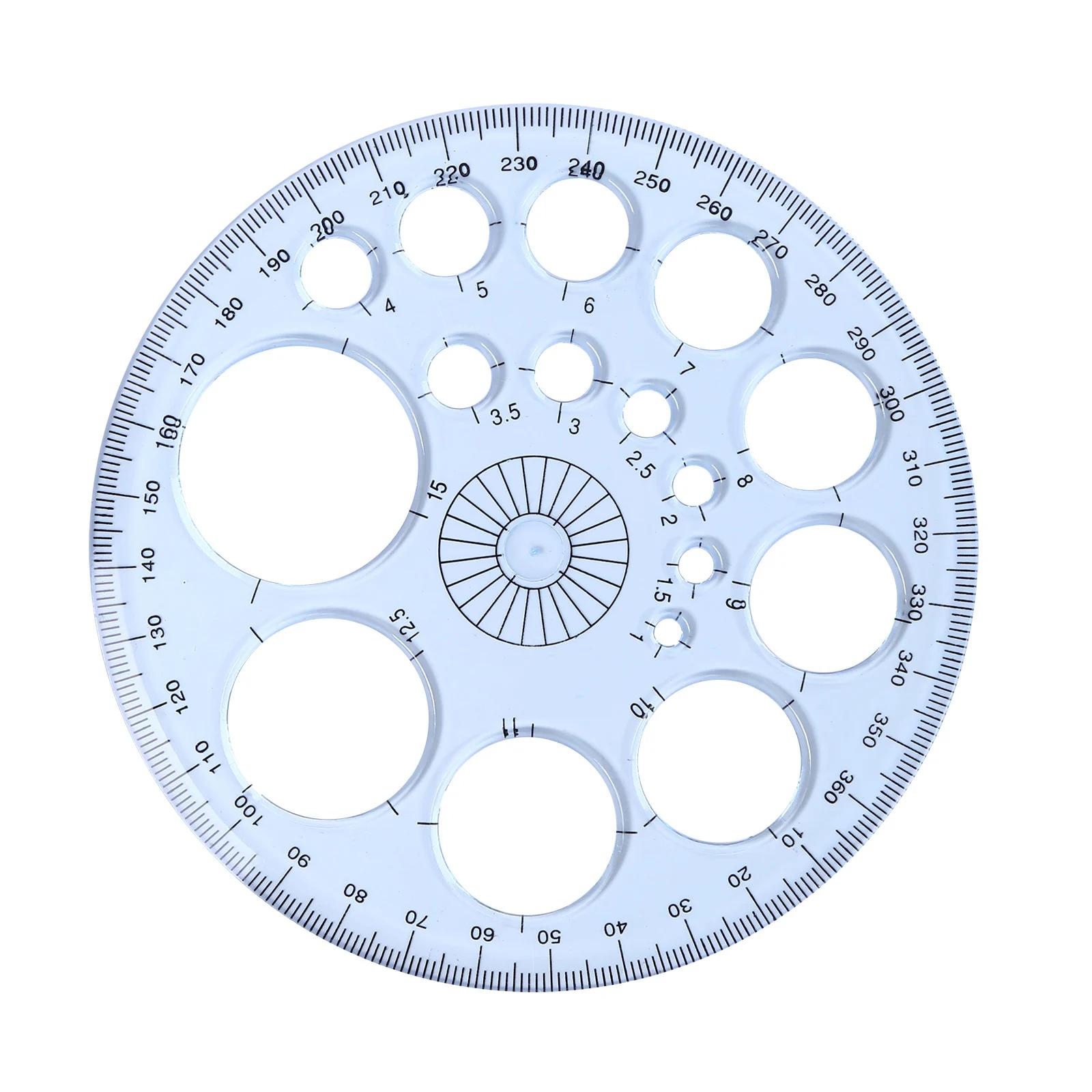 Practical Geometric Template Plastic Measuring Ruler Circles Drawing Shape Stencils for Home Building Formwork