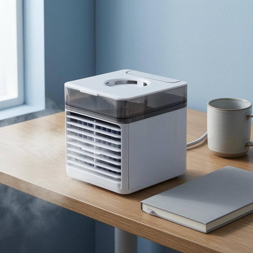 Desktop Air Chiller Portable Mini Compact Spray Cooling Fan for Tabletop, Desk