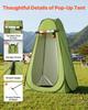VEVOR Portable Toilet Kit, 150 Kg Load Capacity, Folding Camping Toilet with Pop-Up Privacy Tent, Outdoor Travel Potty for Adults with Carry Bags
