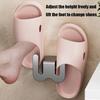 Wall-Mounted Shoe Rack with Drainage Holes Space-Saving Aluminum Hooks for Bathroom Kitchen No-Drill Adhesive Installation Rack for Slippers Towels