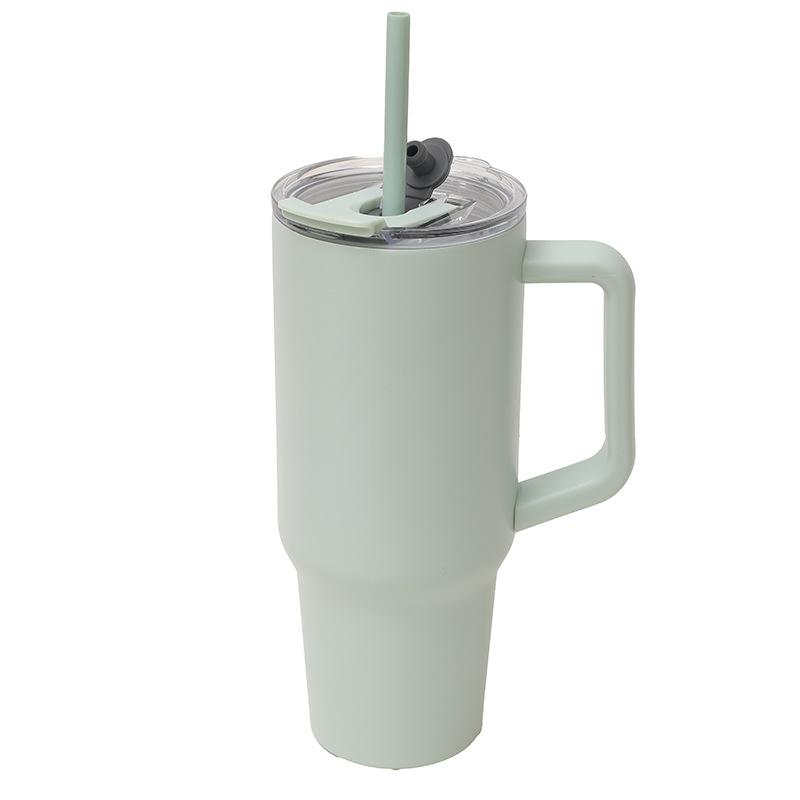 New Stainless Steel Handle Car Cup Double Drink Large Capacity High Value Convenient Thermos Cup