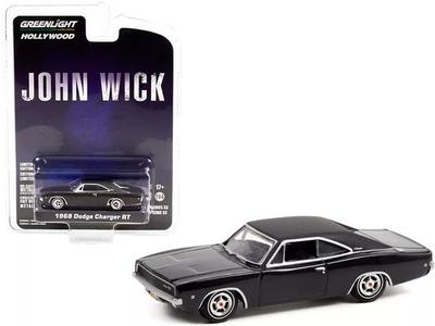 Greenlight Maßstab Dodge Charger 1968 Schwarz Diecast Modellauto 1/64 R/T "John Wick"