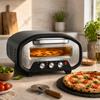 Indoor Electric Pizza Oven, 2200 W, Up To 430C, Ceramic Stone 30.5 Cm Diameter, 60-Min Timer, Black