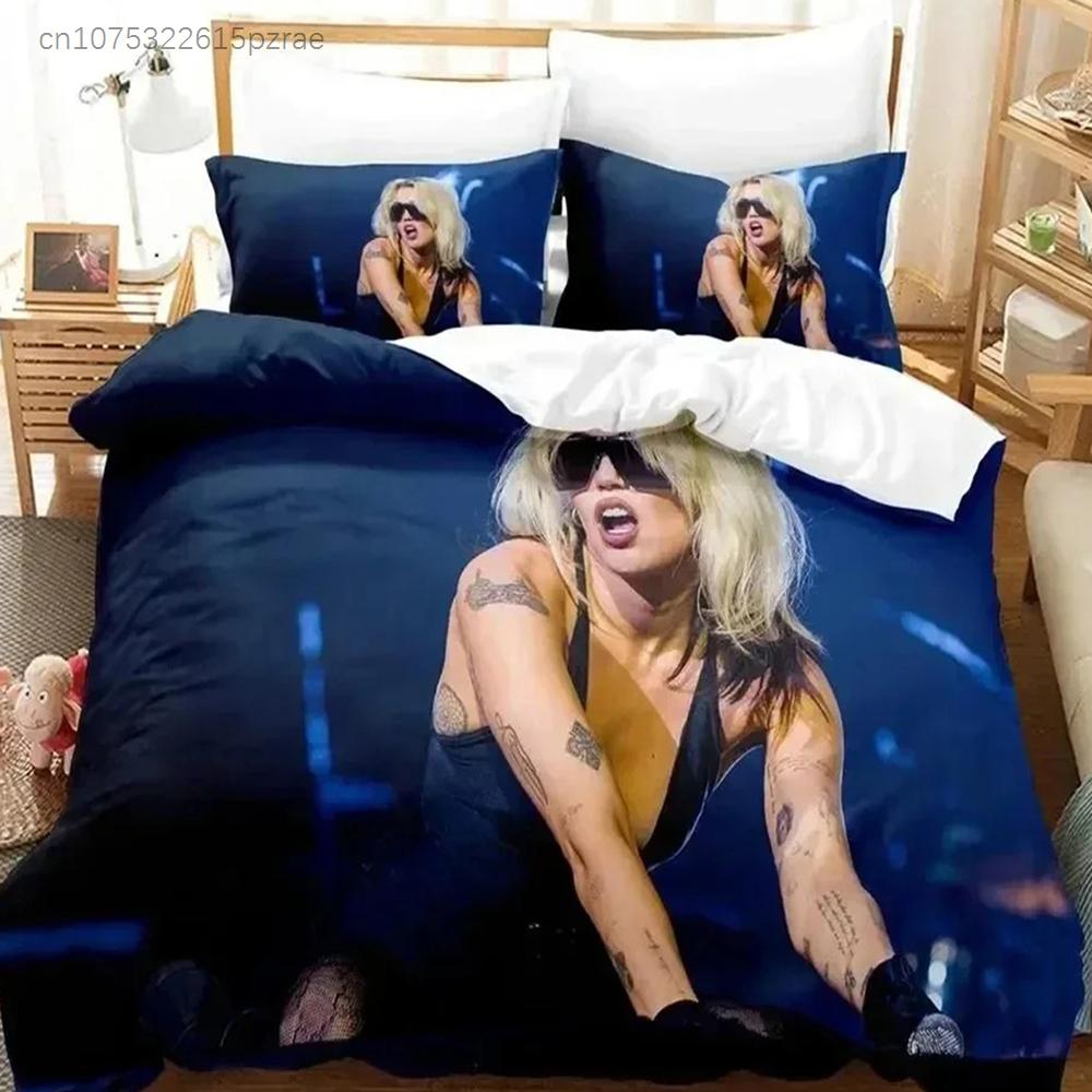 3D Print Miley Cyrus Singer Bedding Set Bedroom Soft Modern Bedspreads Comefortable Kids Duvet Cover Quilt Cover And Pillowcase