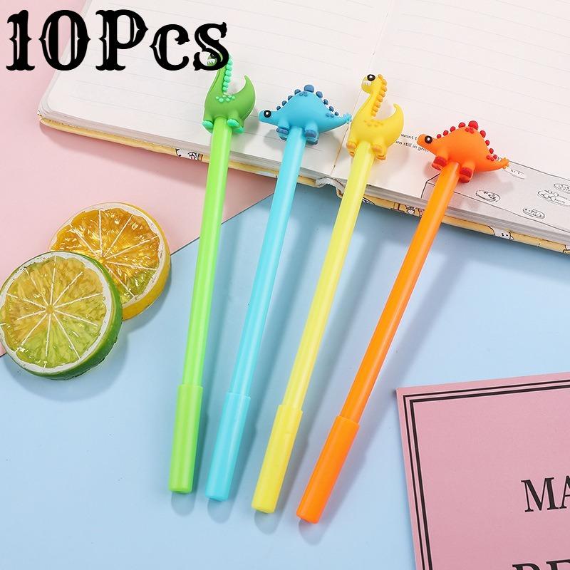 

10Pcs Dinosaur Neutral Pen for Smooth Writing, Suitable for Office Work, Problem Solving, Signature Writing, Diary, Note Taking, Student Classroom Pri Random style 10Pcs