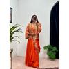 Party Wedding Wear Desigenr Saree Blouse Indian Women Ethnic Sari with Koti