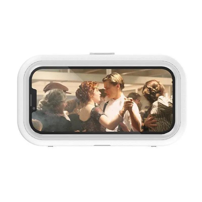 

Водонепроницаемый держатель для телефона для душа, регулируемый угол поворота, телескопический настенный держатель для телефона для ванной комнаты, кухни, кронштейн-подставка белый