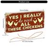 Stylish Chicken Coop Sign Red Unique Chicken Coop Plaque Accessories Decors for Farmhouse and Garden Space