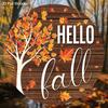 2D Flat Autumn Harvest Wooden Sign, Unique Hello Fall Decorative Plaque with Thanksgiving Theme, Ideal for Outdoor, Indoor, Home Decor