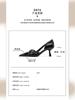 Pointed High Heels Women's Outer Wear 2025 Spring and Summer New Fashion Multi-button Fashionable Temperament Single Shoes Thin Heel Hollow Sandals