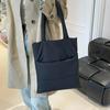 Trendy Cott Filled Shoulder Bag Simple Design Nyl Handle Bag for Daily Use Comfortable and Versatile Texture Storage Bags